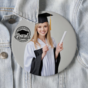 Badge Rond 15,2 Cm Bouton photo de remise de diplômes - Épinglette pe