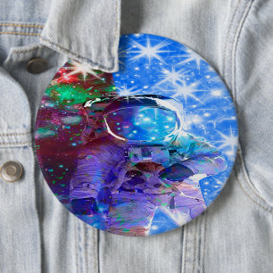 Badge Rond 15,2 Cm Bouton Pinback Dimensions des astronautes