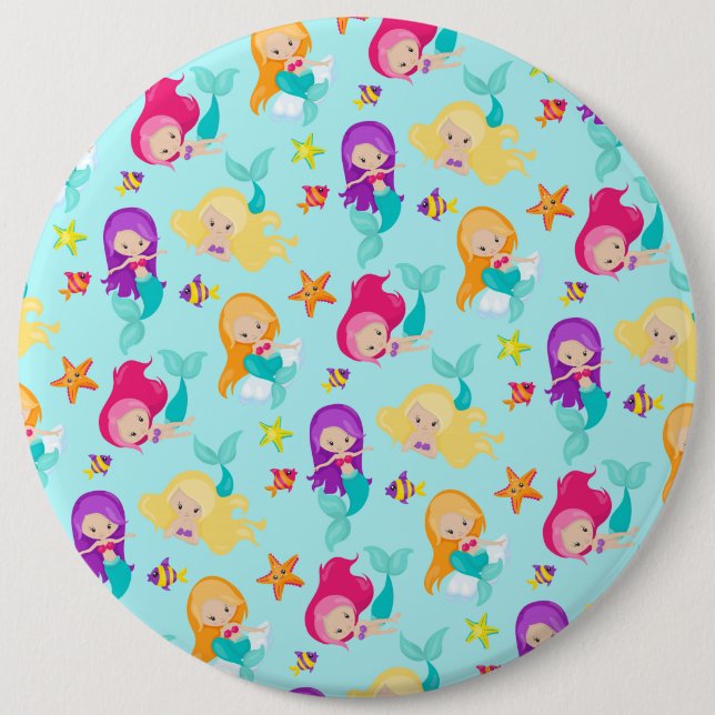 Badge Rond 15,2 Cm Bouton rond (Devant)