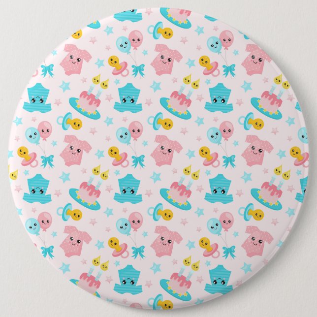Badge Rond 15,2 Cm Bouton rond (Devant)