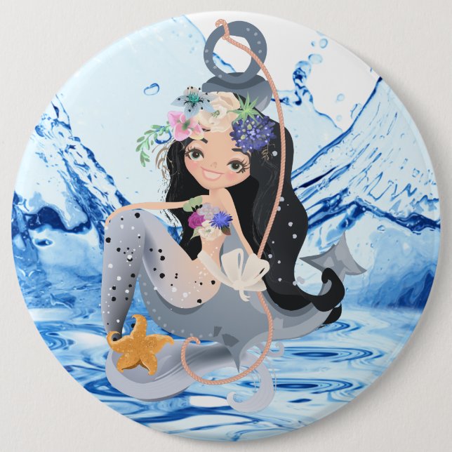 Badge Rond 15,2 Cm Bouton rond (Devant)