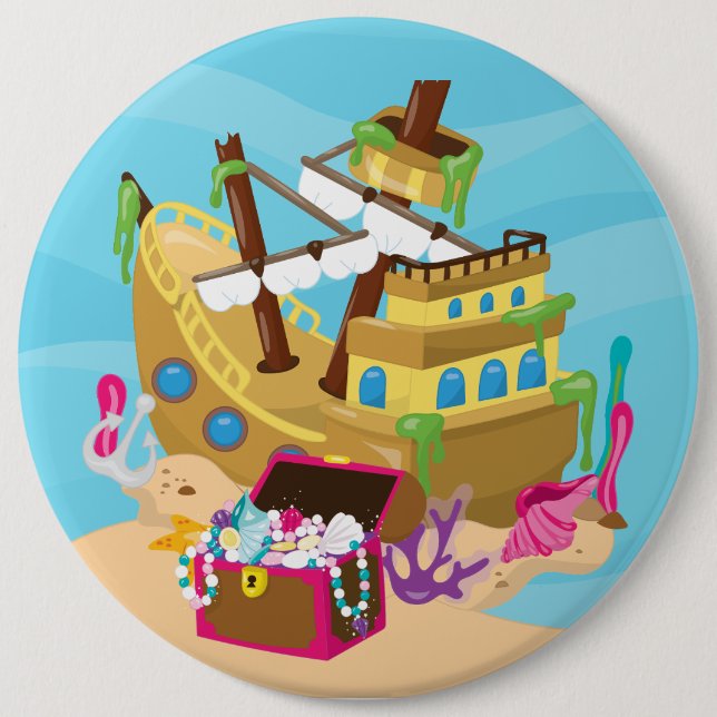 Badge Rond 15,2 Cm Bouton rond (Devant)