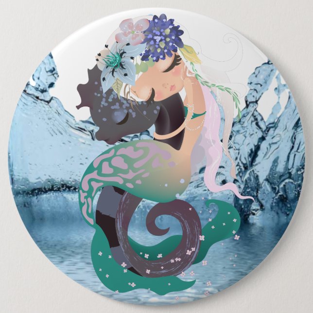 Badge Rond 15,2 Cm Bouton rond (Devant)