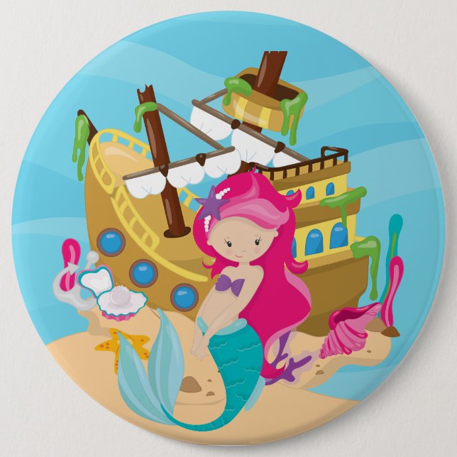 Badge Rond 15,2 Cm Bouton rond (Devant)