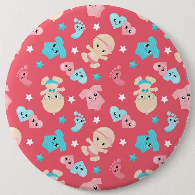 Badge Rond 15,2 Cm Bouton rond (Devant)