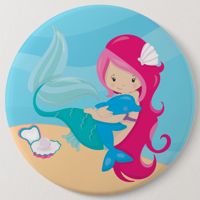 Badge Rond 15,2 Cm Bouton rond (Devant)