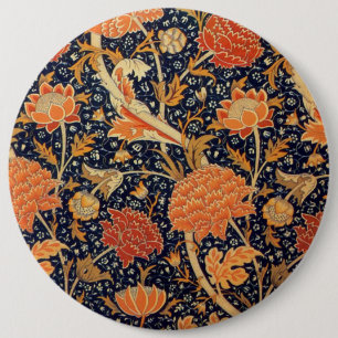 Badge Rond 15,2 Cm Bouton rond de motif Floral William Morris