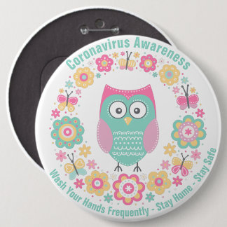 Badge Rond 15,2 Cm Bouton rond de sensibilisation au coronavirus