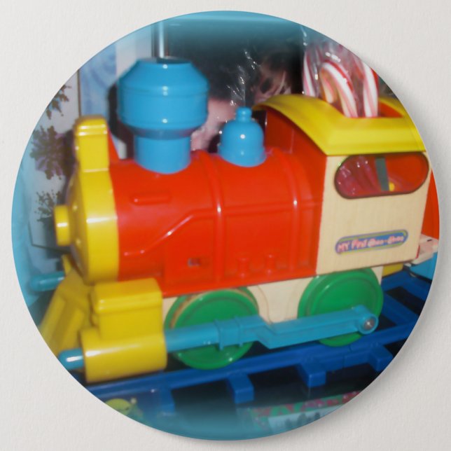 Badge Rond 15,2 Cm Bouton rond du train de vacances (Devant)