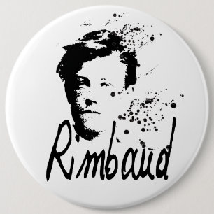 Badge Rond 15,2 Cm Bouton rond portrait RIMBAUD