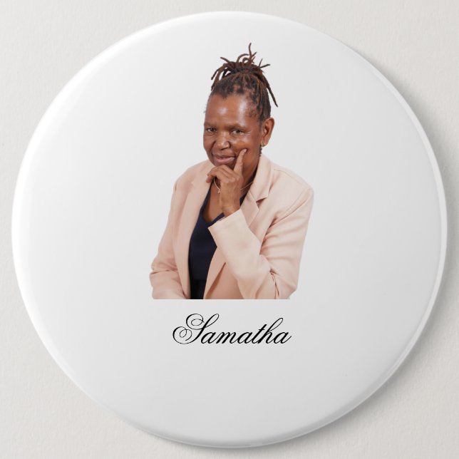 Badge Rond 15,2 Cm Bouton rond pour elle (Devant)