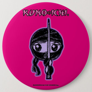 Badge Rond 15,2 Cm Bouton rosâtre de KUNOICHI