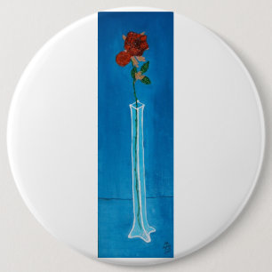 Badge Rond 15,2 Cm Bouton rose d'extra large