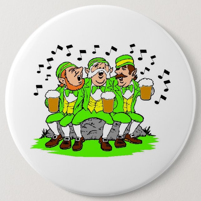 Badge Rond 15,2 Cm Bouton Saint Patrick (Devant)
