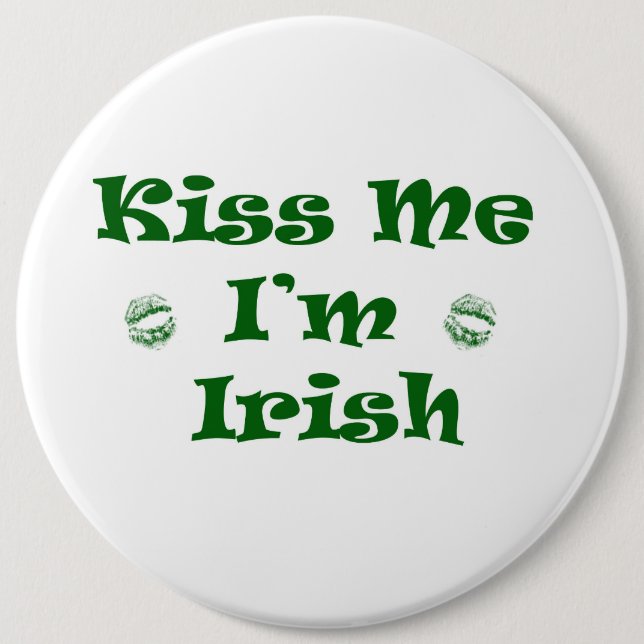 Badge Rond 15,2 Cm Bouton Saint Patrick (Devant)