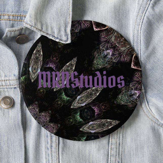 Badge Rond 15,2 Cm Bouton Theo (En situation)