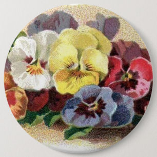 Badge Rond 15,2 Cm Bouton vintage de pensées