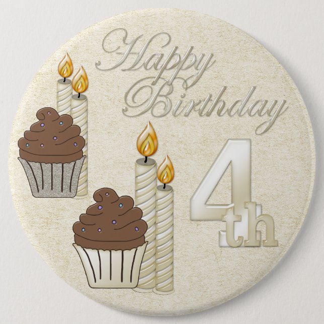 Badge Rond 15,2 Cm Bouton VIP 4E BD (Devant)