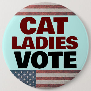 BADGE ROND 15,2 CM BOUTONS DE BOUTON DE VOTE CHAQUE DAMES
