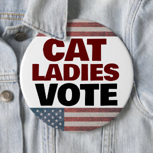 BADGE ROND 15,2 CM BOUTONS DE BOUTON DE VOTE CHAQUE DAMES