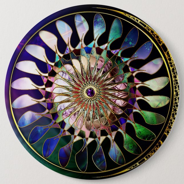 Badge Rond 15,2 Cm Boutons de l'article 1 de rotation (Devant)