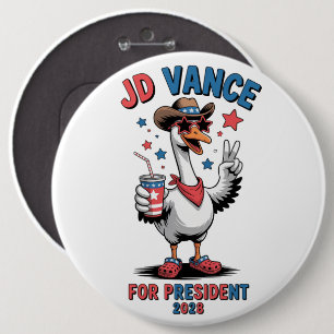 Badge Rond 15,2 Cm Boutons d'élection JD Vance 2028 Oie