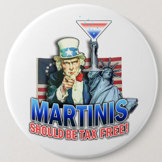 Badge Rond 15,2 Cm Boutons - Les Martinis Devraient être Exonérés d'I
