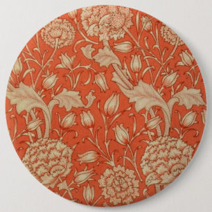 Badge Rond 15,2 Cm Boutons Motifs Floral William Morris