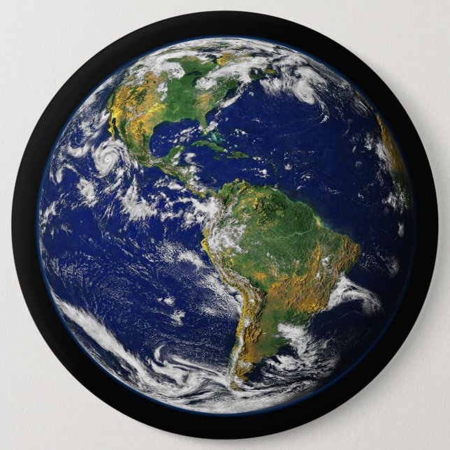 Badge Rond 15,2 Cm Boutons Terre (Devant)