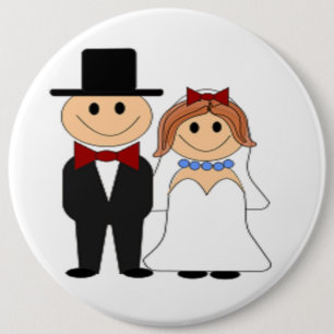 BADGE ROND 15,2 CM BRIDE ET GROUPE