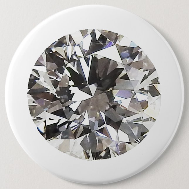 Badge Rond 15,2 Cm Brillant Diamant rond (Devant)