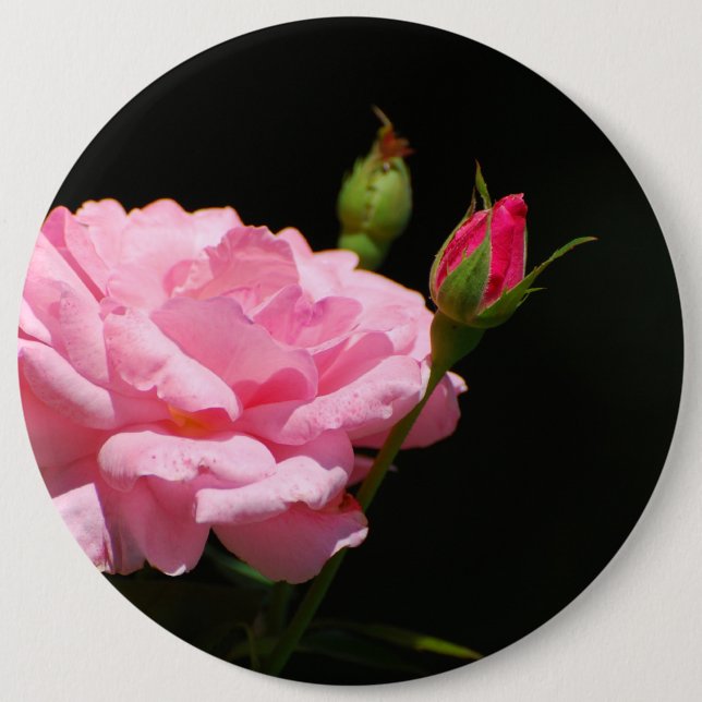 Badge Rond 15,2 Cm Bud d'un rose (Devant)