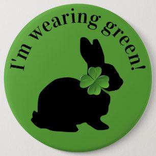 Badge Rond 15,2 Cm Bunny shamrock