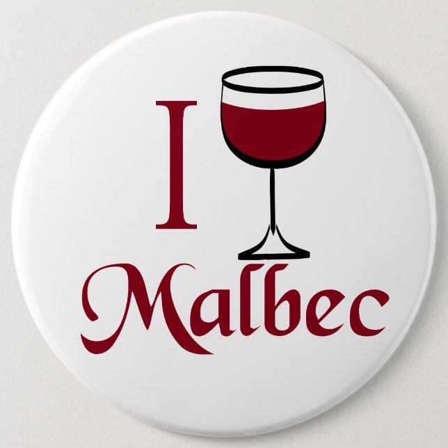 Badge Rond 15,2 Cm Cadeaux aux amateurs de vin de Malbec (Devant)