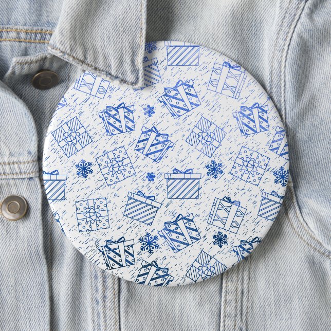 Badge Rond 15,2 Cm Cadeaux de Noël 6 (En situation)