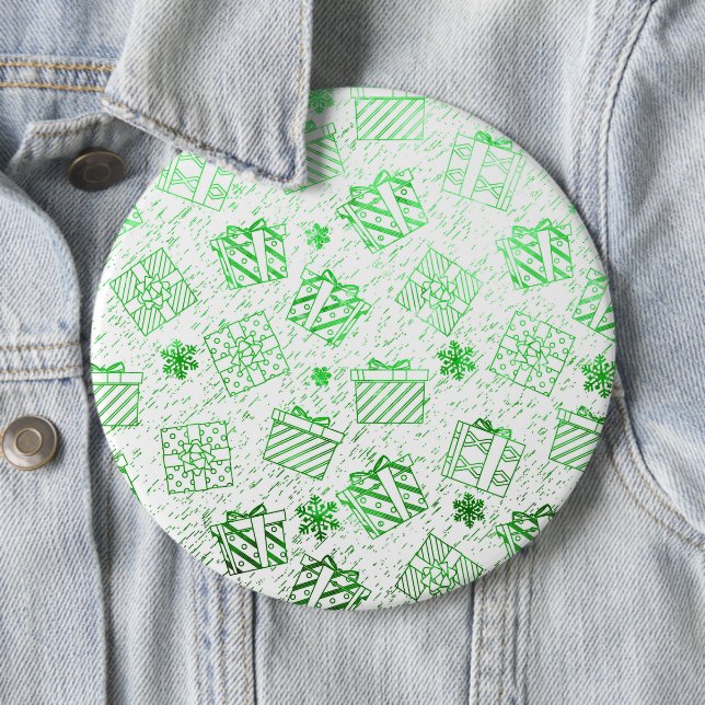 Badge Rond 15,2 Cm Cadeaux de Noël 7 (En situation)