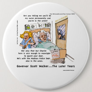 Badge Rond 15,2 Cm Cadeaux drôles et satiriques Gov Scott Walker T-sh