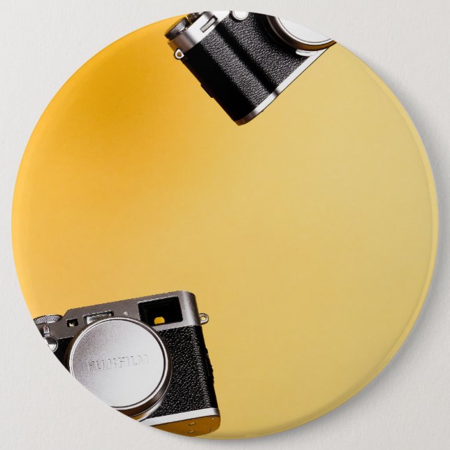 Badge Rond 15,2 Cm caméras jaunes (Devant)