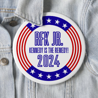 Badge Rond 15,2 Cm Campagne RFK Jr "Kennedy est le remède" 2024