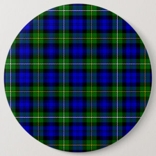 Badge Rond 15,2 Cm Campbell tartan bleu vert plaid