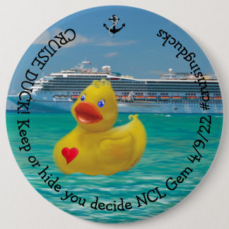 Badge Rond 15,2 Cm Canard de croisière customisé
