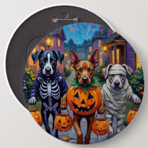 Badge Rond 15,2 Cm Cane Corso Trick-or-Treating en costumes d'Hallowe