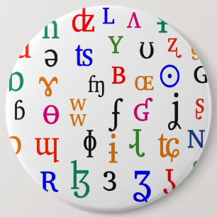 Badge Rond 15,2 Cm Caractères d'IPA