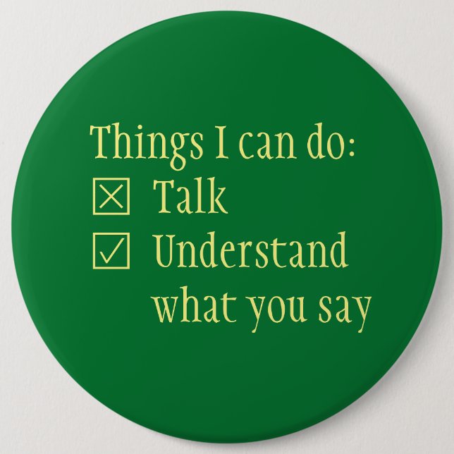 Badge Rond 15,2 Cm Case à cocher comprendre bouton (Devant)