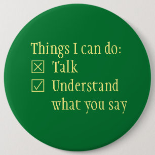 Badge Rond 15,2 Cm Case à cocher comprendre bouton