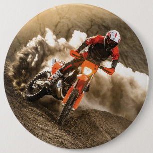 Badge Rond 15,2 Cm Cavalier de Motocross