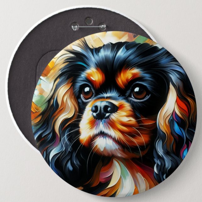 Badge Rond 15,2 Cm Cavalier King Charles Spaniel Dog Acrylic Print (Devant & derrière)