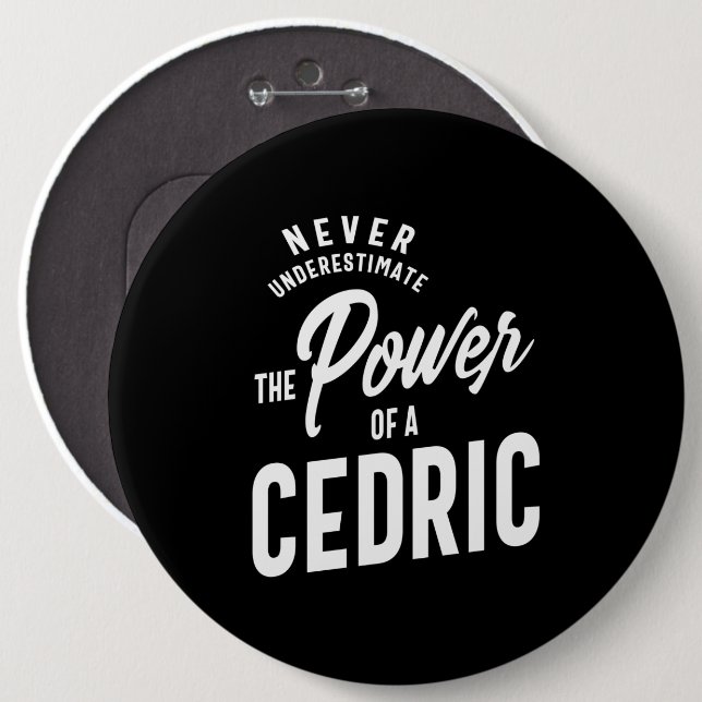 Badge Rond 15,2 Cm Cedric Nom personnalisé Cadeau Anniversaire (Devant & derrière)