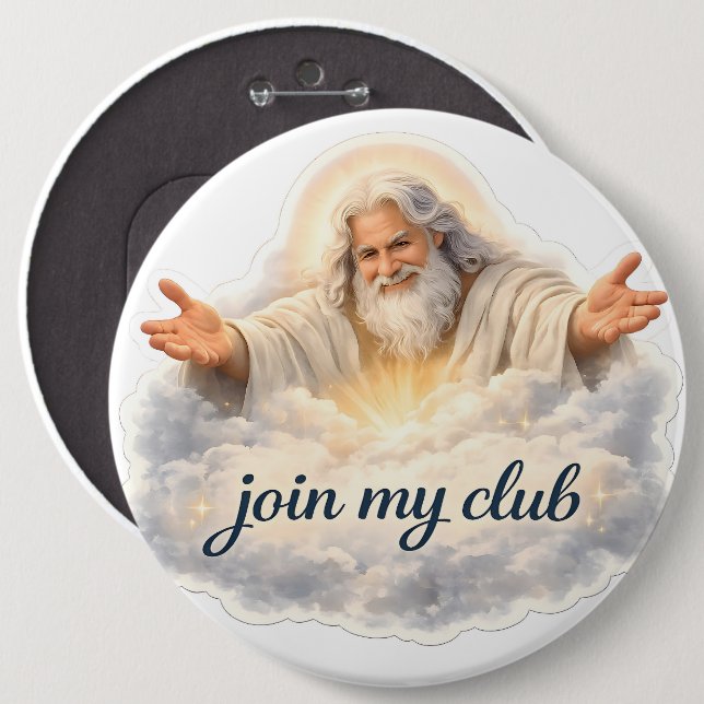 Badge Rond 15,2 Cm Céleste (Devant & derrière)