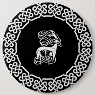 Badge Rond 15,2 Cm Cerf céleste/nordique